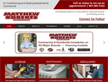 Tablet Screenshot of matthewrobertsinc.com
